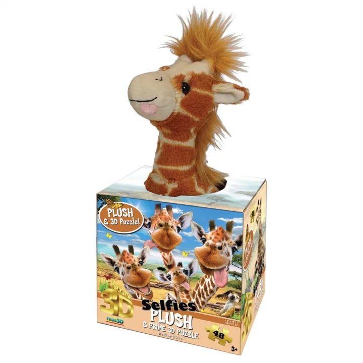 Mey İthalat®  Prime 3D - Zürafa Pelüş ve Selfie 48 Parça Puzzle 15802