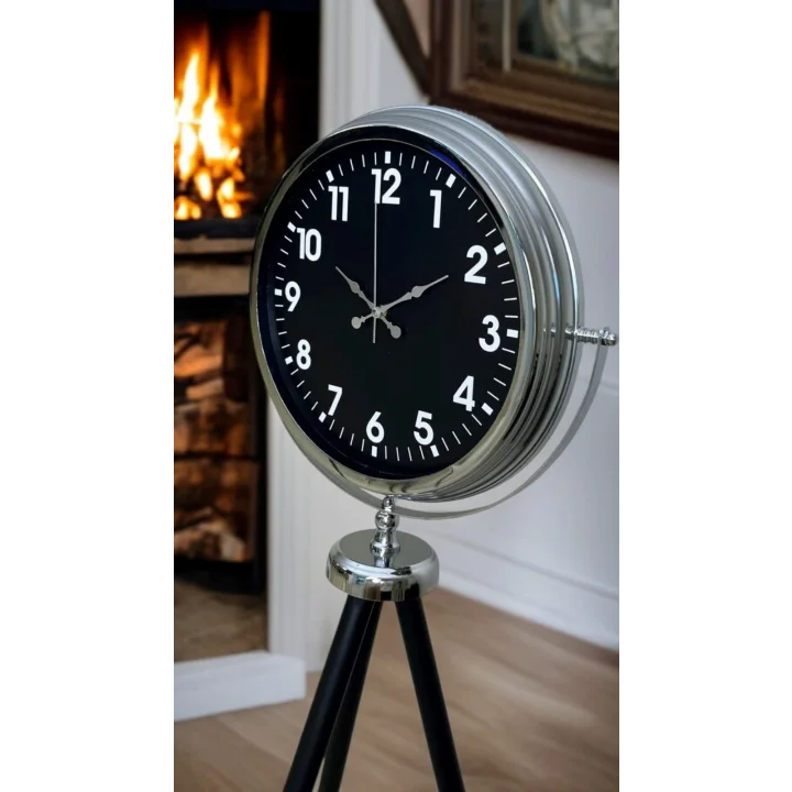 Mey İthalat® Prime Krom Tripod Ayaklı Saat