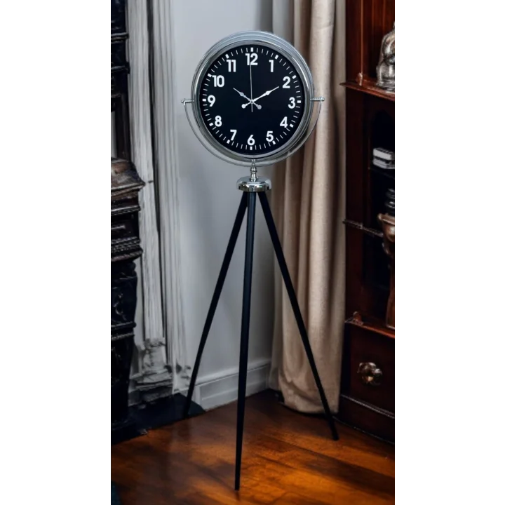 Mey İthalat® Prime Krom Tripod Ayaklı Saat