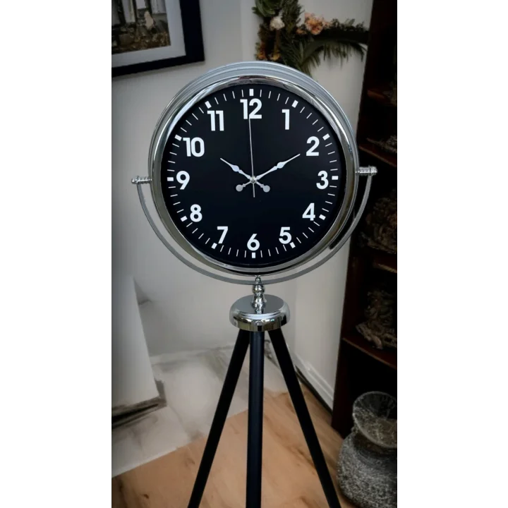 Mey İthalat® Prime Krom Tripod Ayaklı Saat
