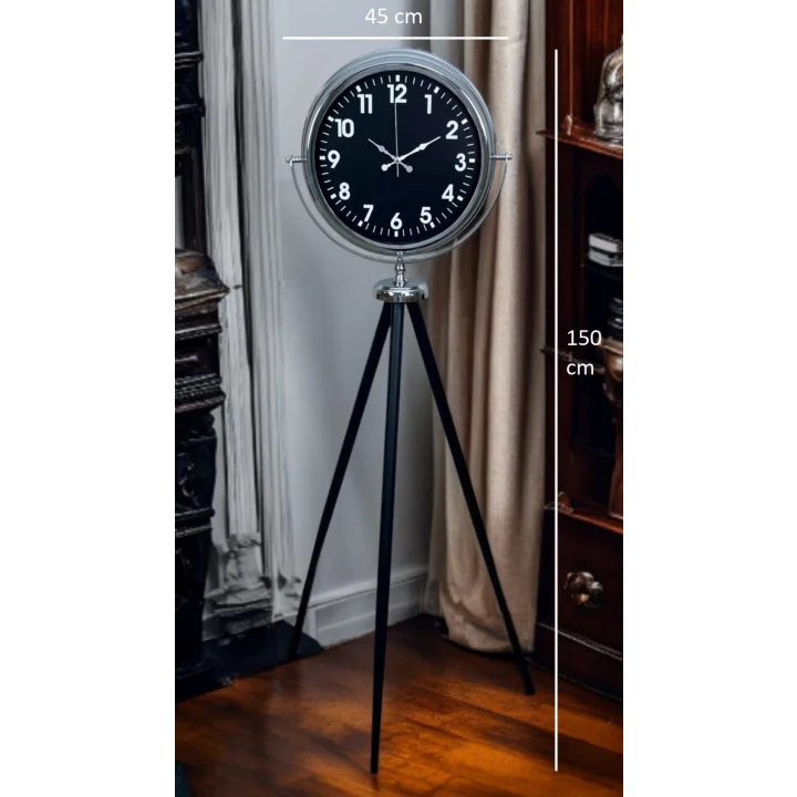 Mey İthalat® Prime Krom Tripod Ayaklı Saat