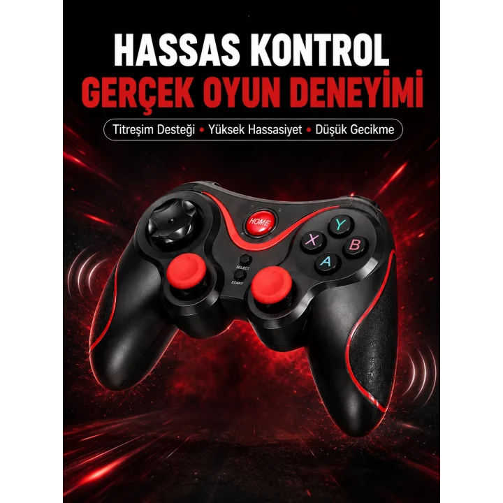 Mey İthalat® Profesyonel  Kablosuz Gamepad Çoklu Cihaz Desteği