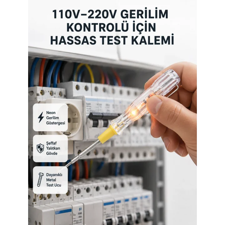 Mey İthalat® Profesyonel Neon Test Kalemi