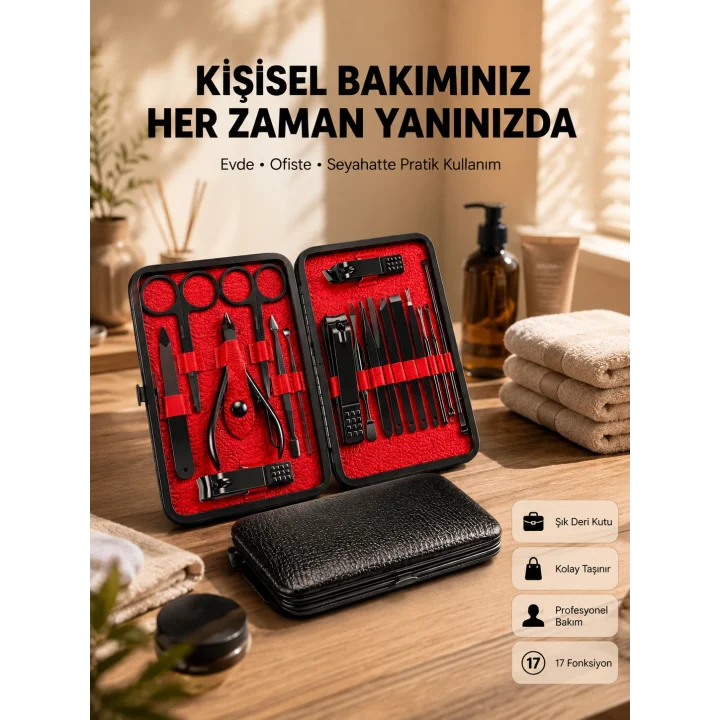 Mey İthalat® Profesyonel Paslanmaz Çelik Manikür & Pedikür Seti Yeni Nesil