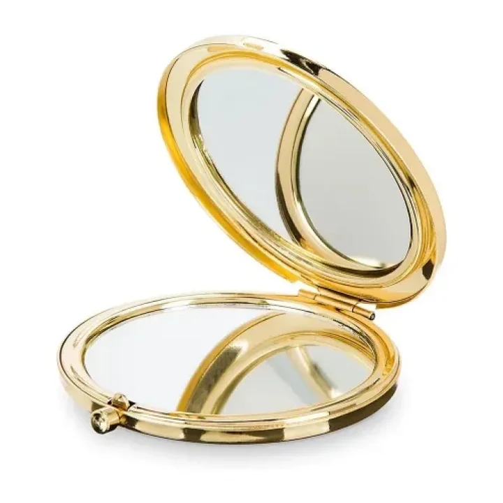 Mey İthalat® Promosyon Yuvarlak Cep Aynası Gold Renk