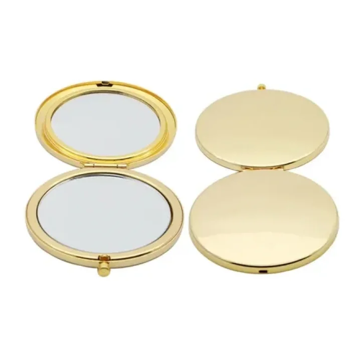 Mey İthalat® Promosyon Yuvarlak Cep Aynası Gold Renk