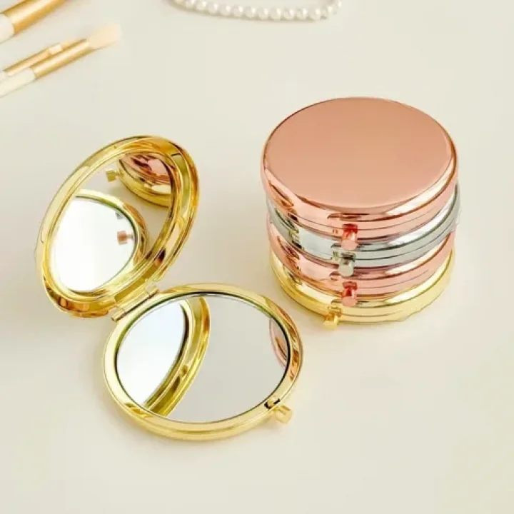 Mey İthalat® Promosyon Yuvarlak Cep Aynası Gold Renk
