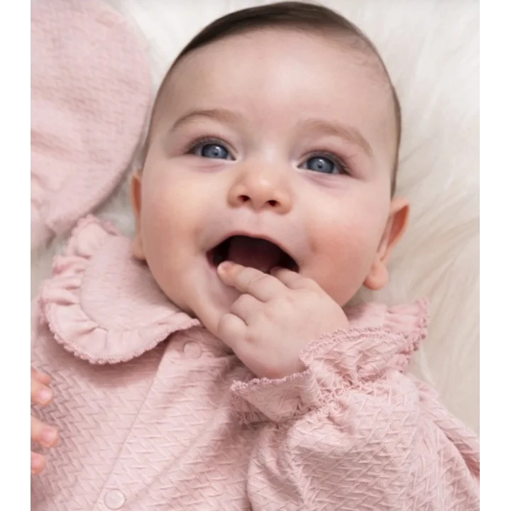 Mey İthalat® Pudra Girls Şapkalı Tulum MNB1315 Pudra