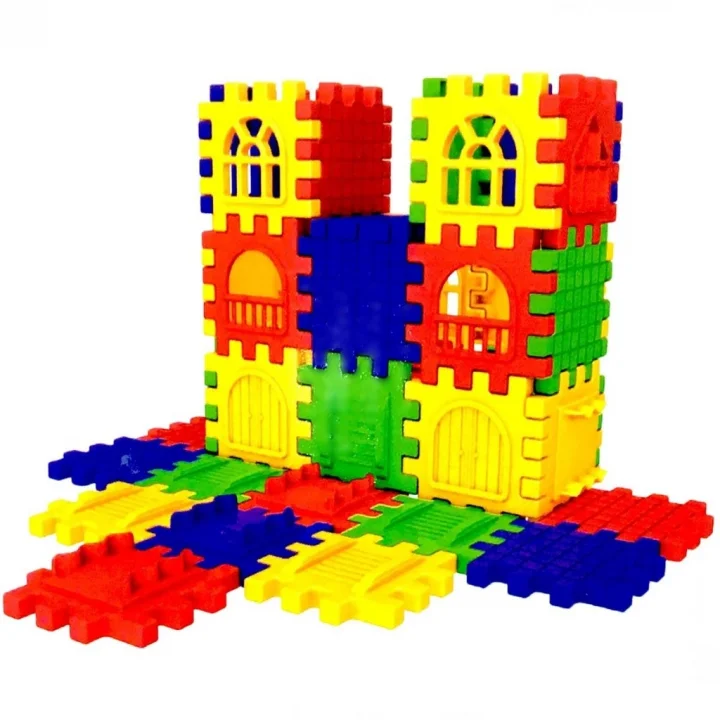 Mey İthalat® Puzzle City 3D Yapı ve Tasarım Blokları 128 Parça