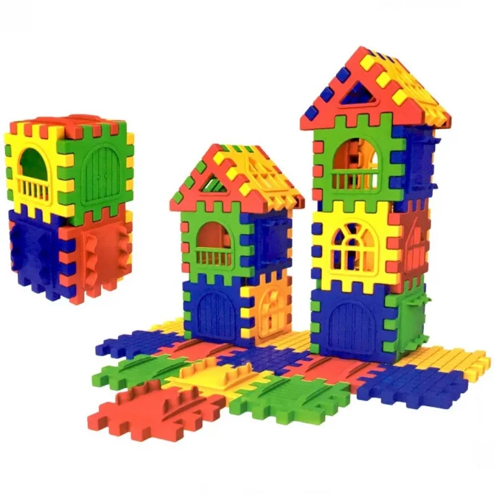 Mey İthalat® Puzzle City 3D Yapı ve Tasarım Blokları 64 Parça