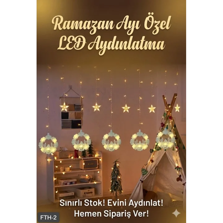 Mey İthalat® Ramazan Perde LED Işık 3 Metre