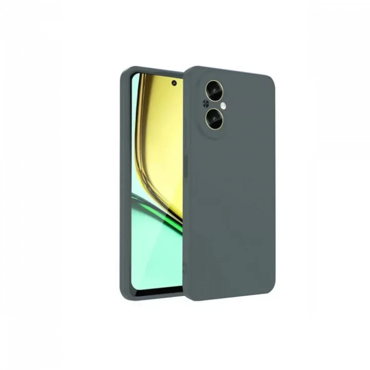 Mey İthalat®  Realme 12 Lite Kılıf First Silikon - Koyu Yeşil