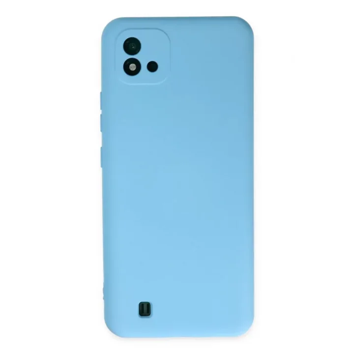 Mey İthalat®  Realme C11 2021 Kılıf Nano içi Kadife Silikon - Mavi