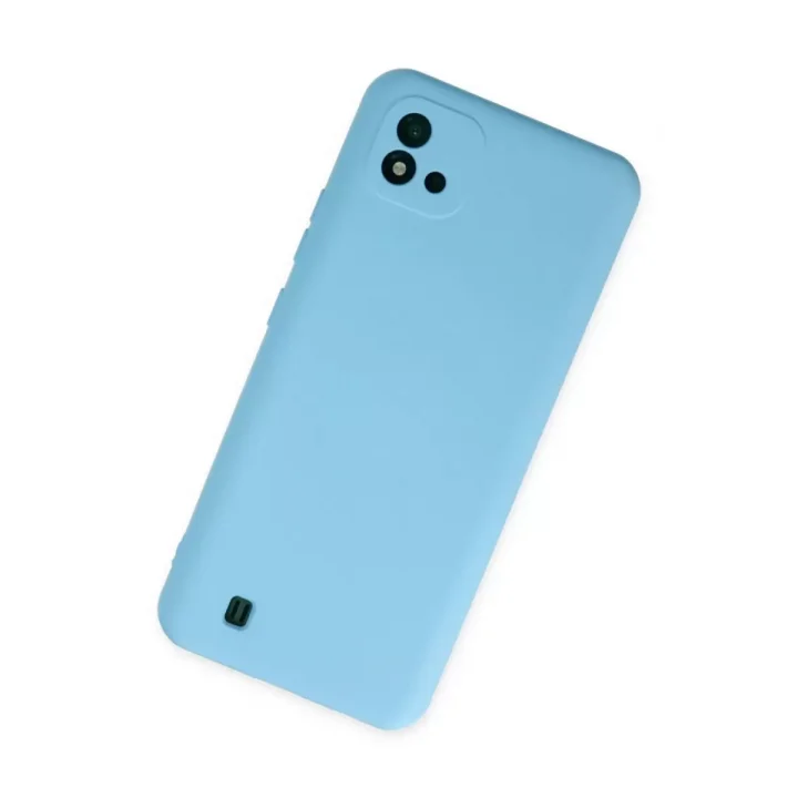 Mey İthalat®  Realme C11 2021 Kılıf Nano içi Kadife Silikon - Mavi
