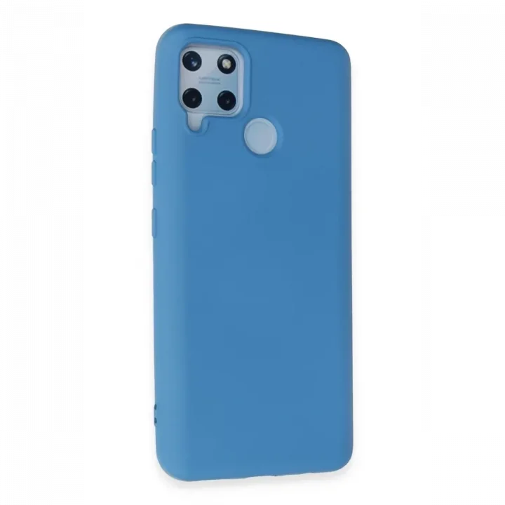 Mey İthalat®  Realme C15 Kılıf Nano içi Kadife Silikon - Mavi