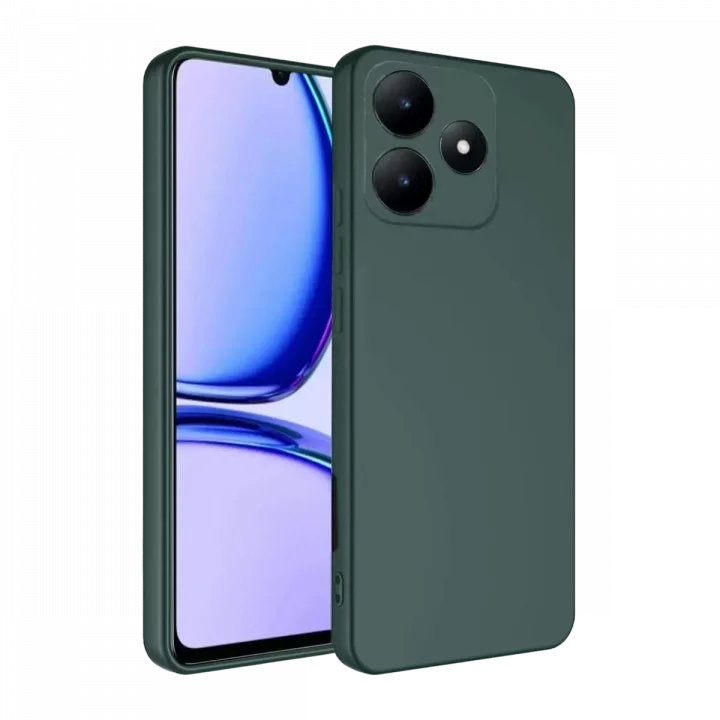Mey İthalat®  Realme C61 Kılıf First Silikon - Koyu Yeşil