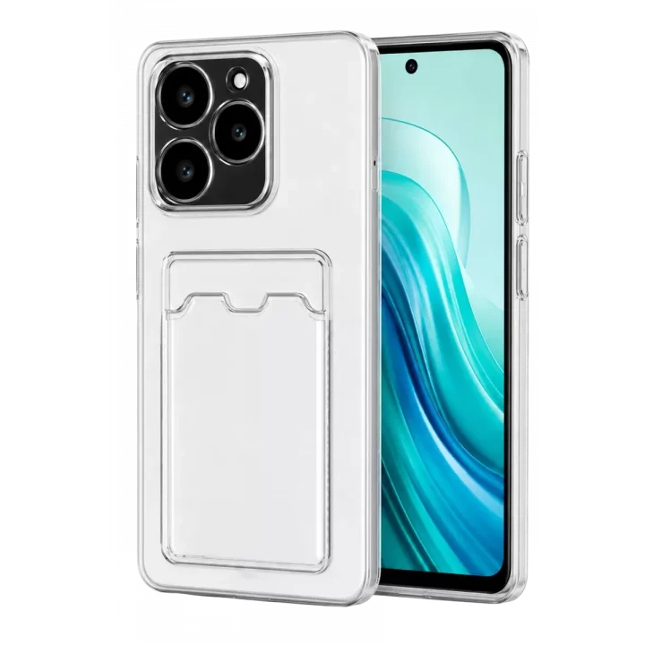 Mey İthalat®  Realme C61 Kılıf Kart Şeffaf Silikon - Şeffaf