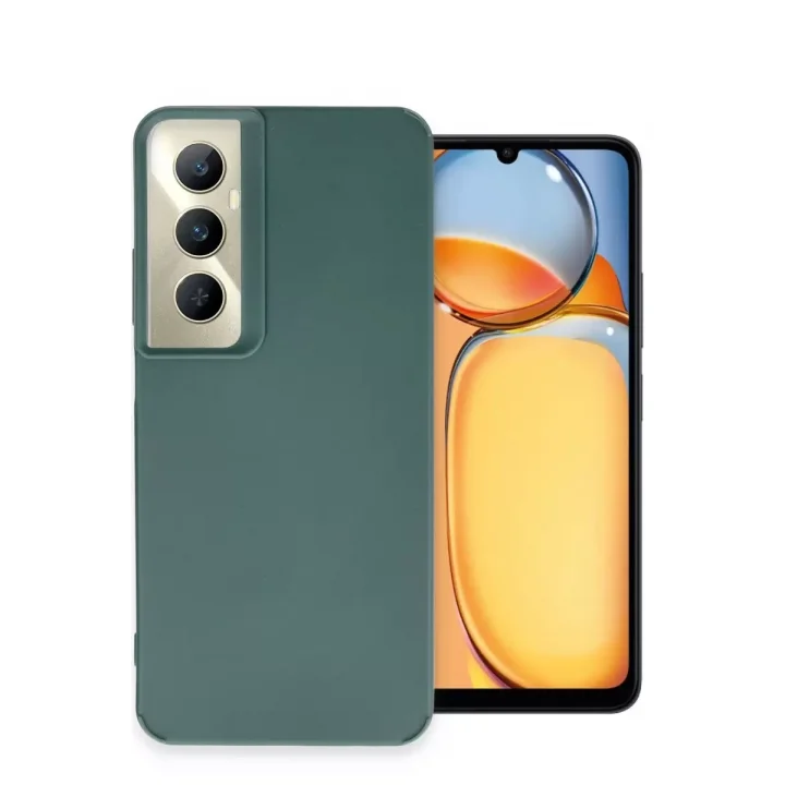 Mey İthalat®  Realme C65 Kılıf Petro Silikon - Koyu Yeşil