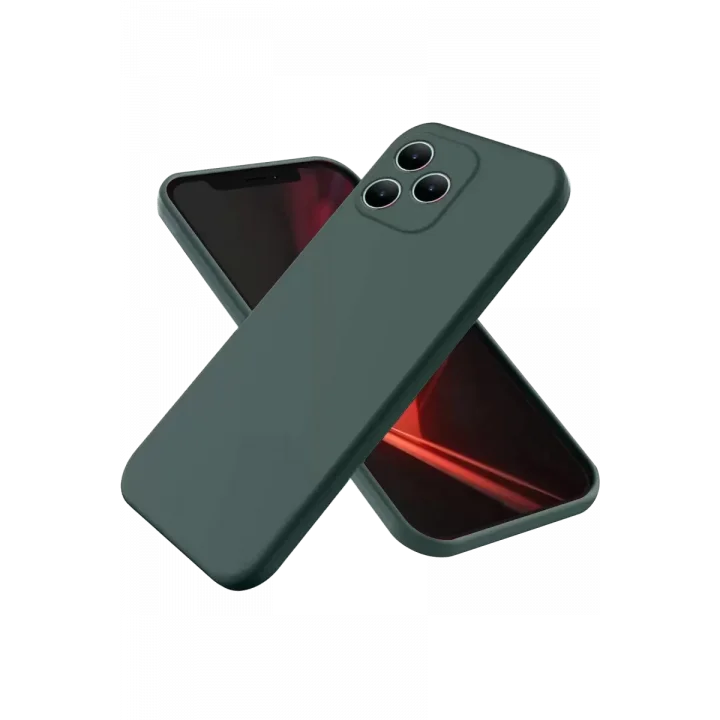 Mey İthalat®  Realme Note 50 4G Kılıf First Silikon - Koyu Yeşil