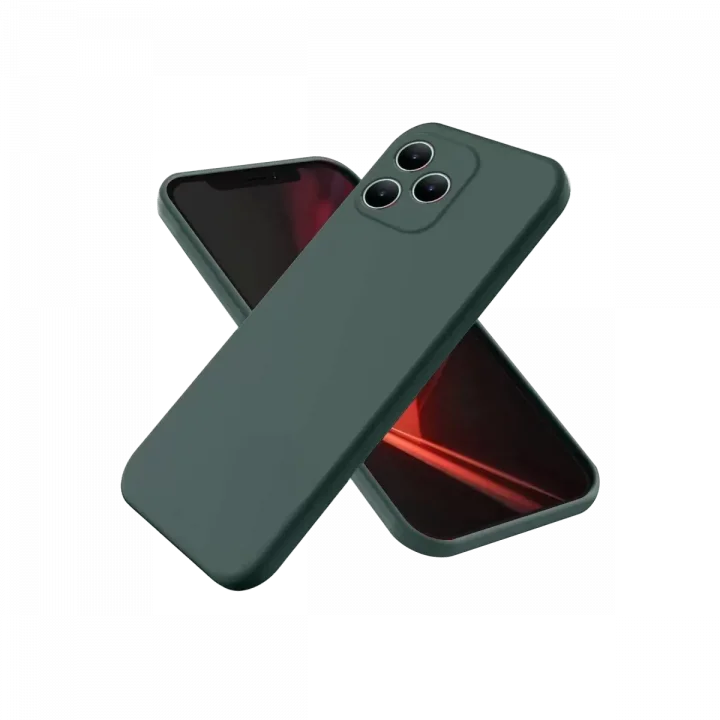 Mey İthalat®  Realme Note 50 4G Kılıf First Silikon - Koyu Yeşil