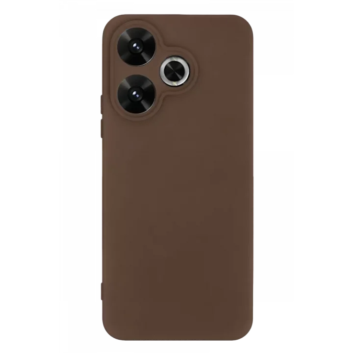Mey İthalat®   Redmi 13 4G Kılıf First Silikon - Kahverengi