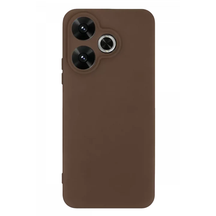 Mey İthalat®   Redmi 13 4G Kılıf First Silikon - Kahverengi