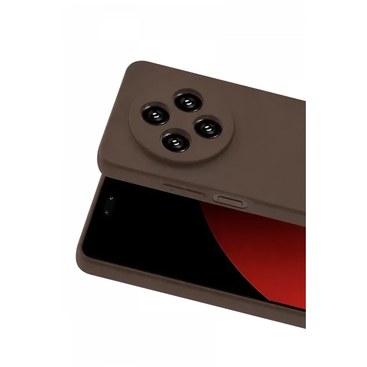 Mey İthalat®   Redmi 14C Kılıf First Silikon - Kahverengi