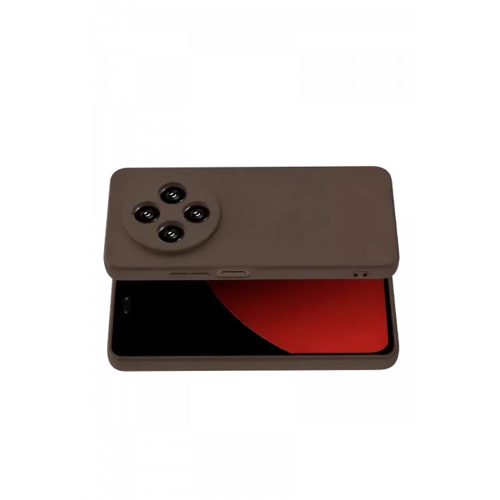 Mey İthalat®   Redmi 14C Kılıf First Silikon - Kahverengi