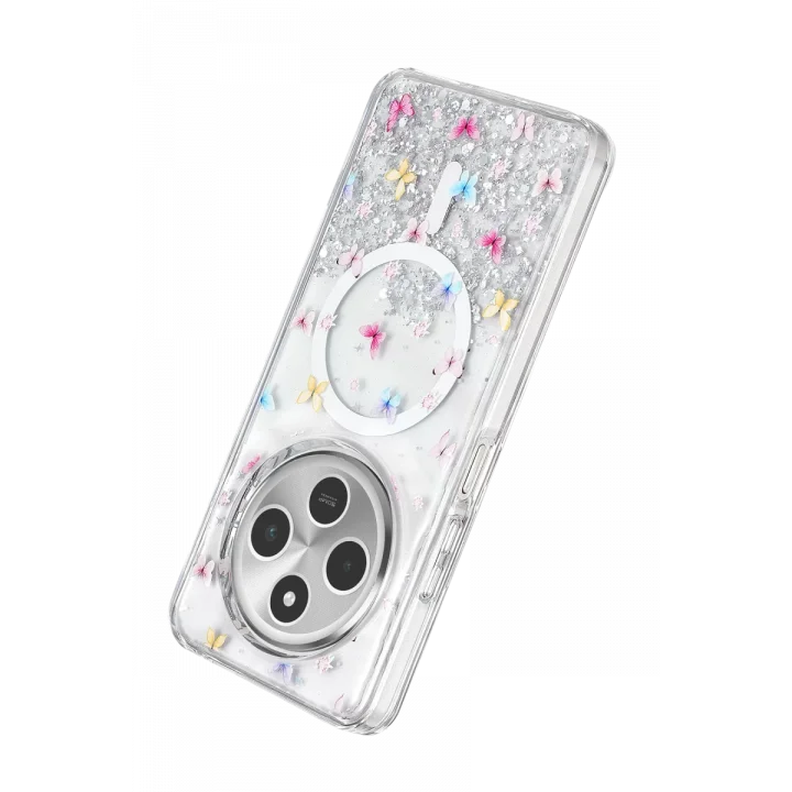 Mey İthalat®   Redmi 14C Misk Simli Magsafe Kapak - Desen 4