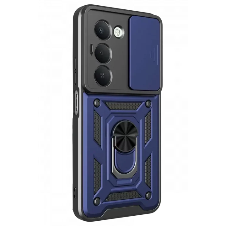 Mey İthalat®   Redmi 15 4G Pars Lens Yüzüklü Silikon - Lacivert