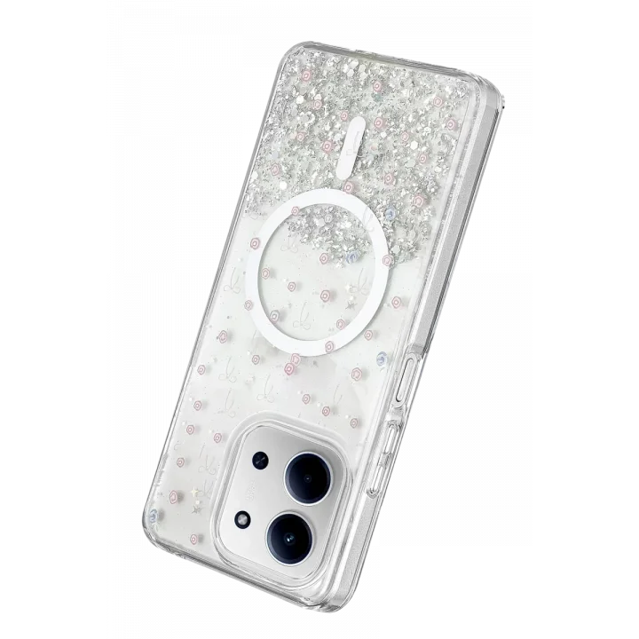 Mey İthalat®   Redmi 15C 4G Misk Simli Magsafe Kapak - Desen 1