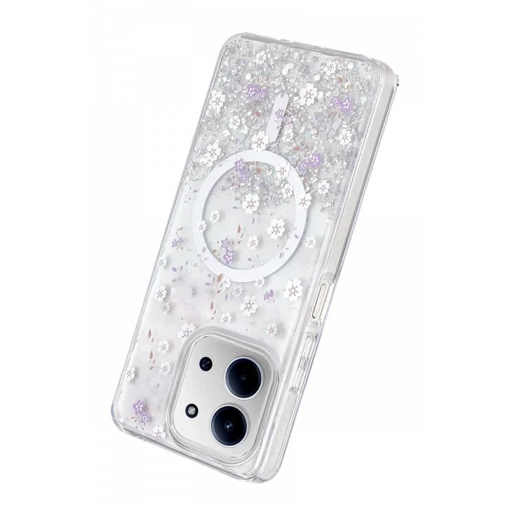 Mey İthalat®   Redmi 15C 4G Misk Simli Magsafe Kapak - Desen 2
