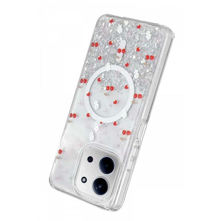 Mey İthalat®   Redmi 15C 4G Misk Simli Magsafe Kapak - Desen 5