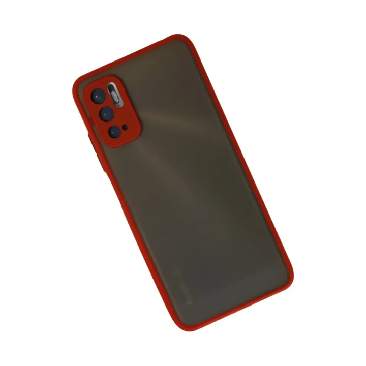 Mey İthalat®   Redmi Note 10 5G Kılıf Montreal Silikon Kapak - Kırmızı