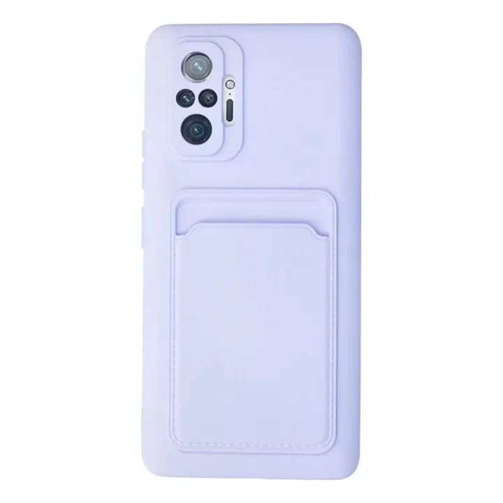 Mey İthalat®   Redmi Note 10 Pro Kılıf Kelvin Kartvizitli Silikon - Lila