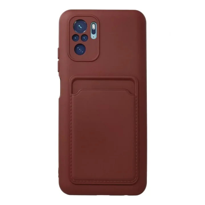 Mey İthalat®   Redmi Note 10S Kılıf Kelvin Kartvizitli Silikon - Bordo
