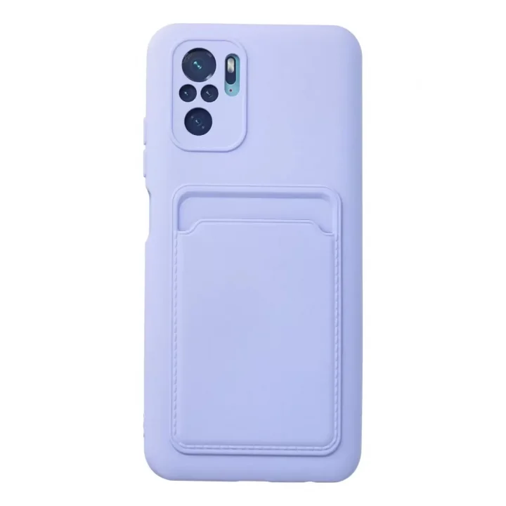 Mey İthalat®   Redmi Note 10S Kılıf Kelvin Kartvizitli Silikon - Lila