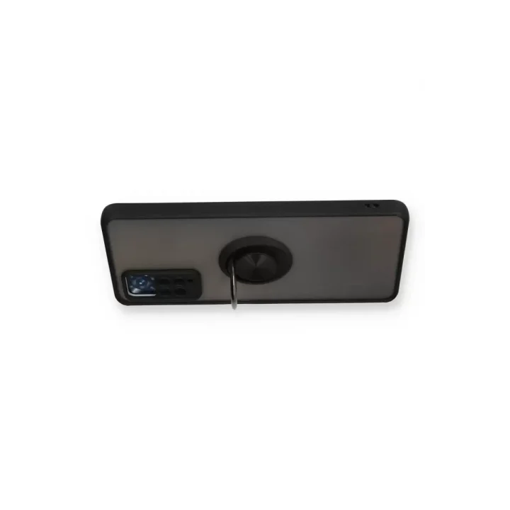 Mey İthalat®   Redmi Note 11 Pro Kılıf Montreal Yüzüklü Silikon Kapak - Siyah