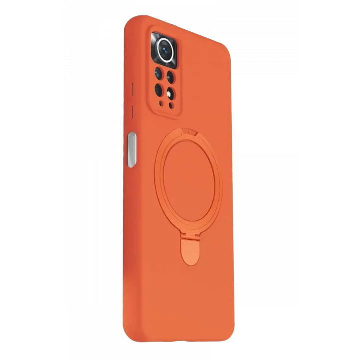 Mey İthalat®   Redmi Note 12 Pro 4G Regal Magsafe Standlı Kapak - Turuncu