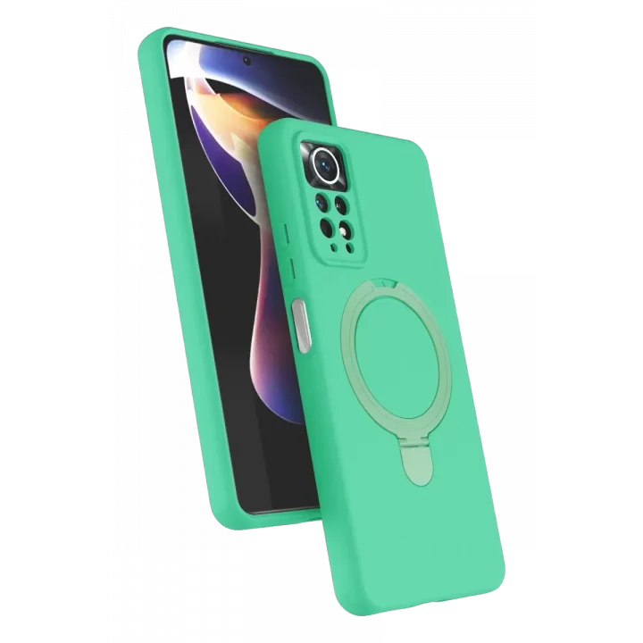 Mey İthalat®   Redmi Note 12 Pro 4G Regal Magsafe Standlı Kapak - Yeşil