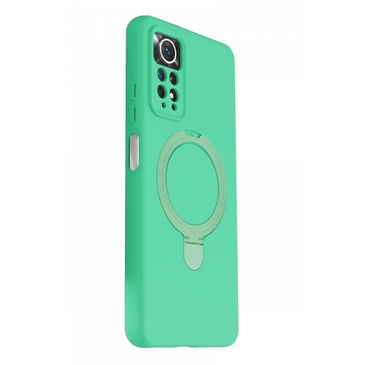 Mey İthalat®   Redmi Note 12 Pro 4G Regal Magsafe Standlı Kapak - Yeşil