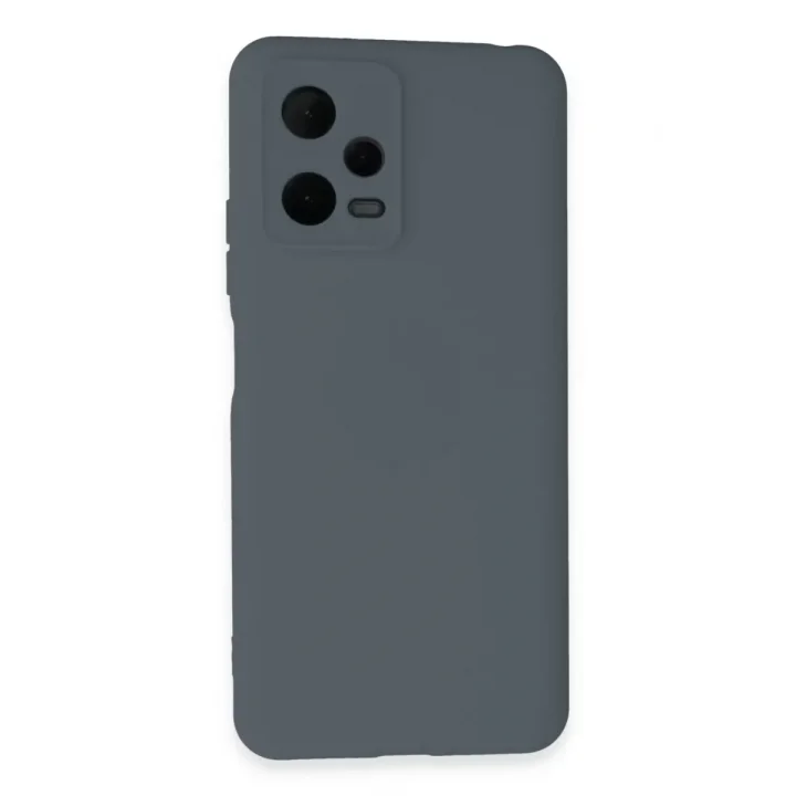 Mey İthalat®   Redmi Note 12 Pro 5G Kılıf Nano içi Kadife Silikon - Gri