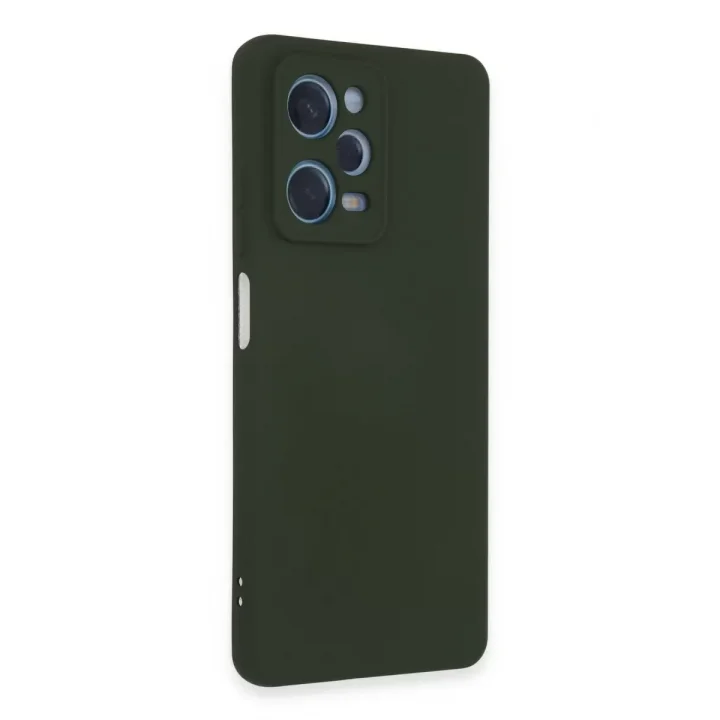 Mey İthalat®   Redmi Note 12 Pro 5G Kılıf Nano içi Kadife Silikon - Koyu Yeşil