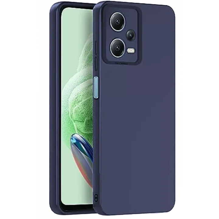 Mey İthalat®   Redmi Note 12 Pro 5G Kılıf Nano içi Kadife Silikon - Lacivert