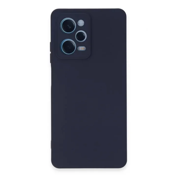 Mey İthalat®   Redmi Note 12 Pro 5G Kılıf Nano içi Kadife Silikon - Lacivert