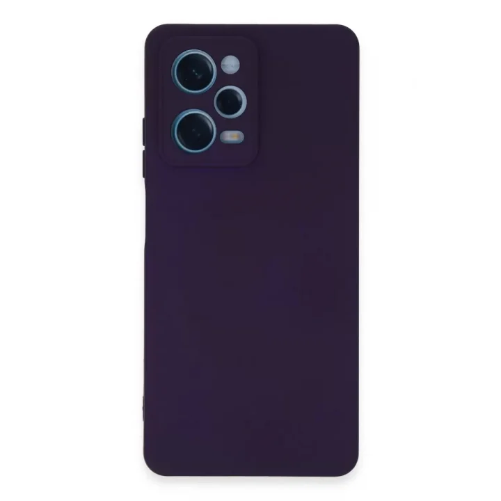 Mey İthalat®   Redmi Note 12 Pro 5G Kılıf Nano içi Kadife Silikon - Mor