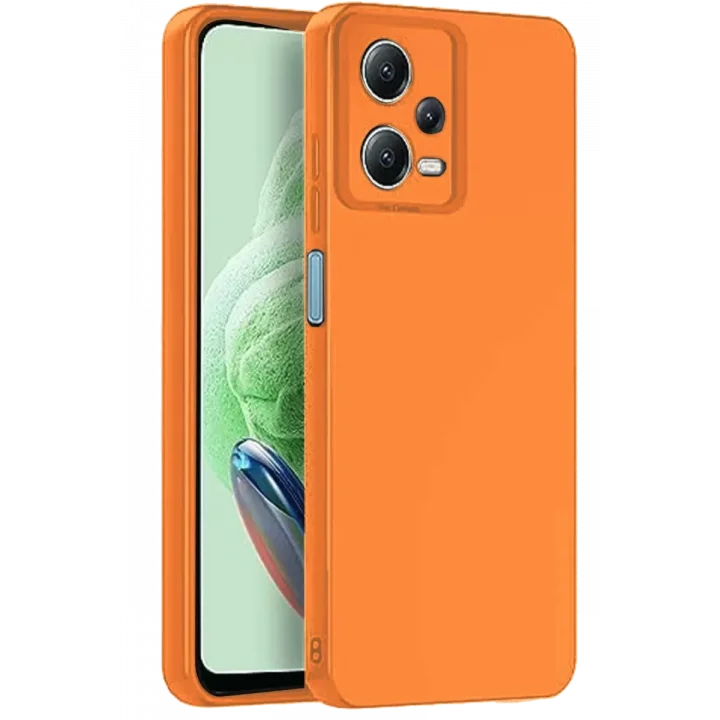 Mey İthalat®   Redmi Note 12 Pro 5G Kılıf Nano içi Kadife Silikon - Turuncu
