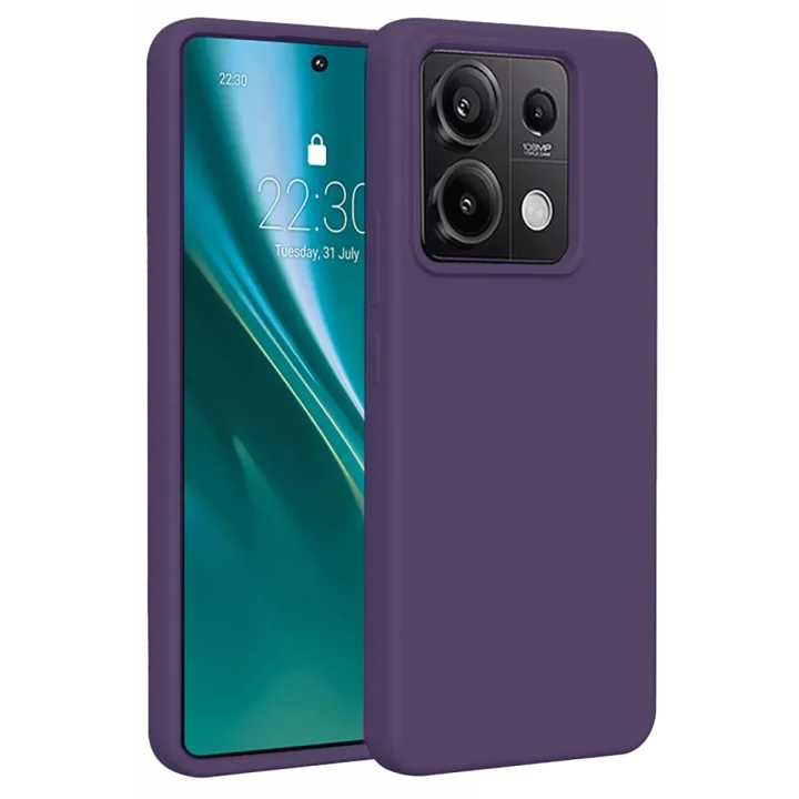 Mey İthalat®   Redmi Note 13 Pro 4G Kılıf First Silikon - Mor