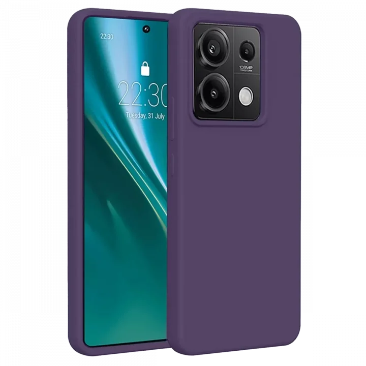Mey İthalat®   Redmi Note 13 Pro 4G Kılıf First Silikon - Mor