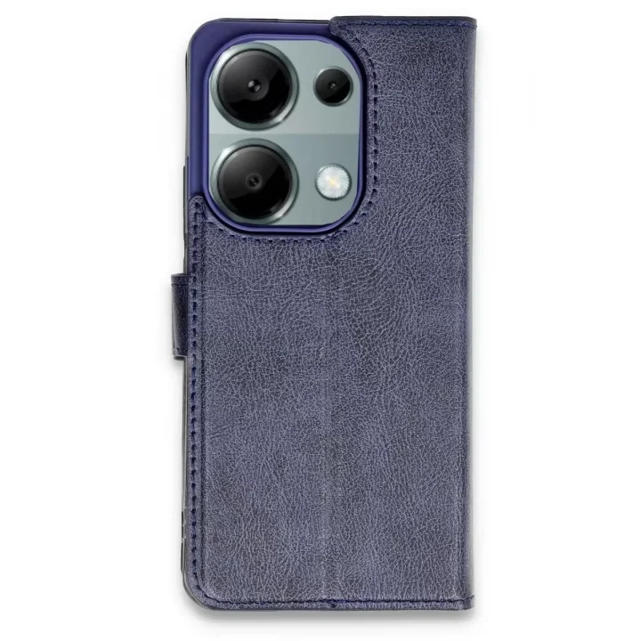 Mey İthalat®   Redmi Note 13 Pro 4G Kılıf Trend S Plus Kapaklı Kılıf - Lacivert